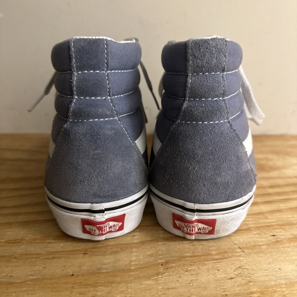 VANS‎ SK8 HI Grisaille White Canvas High Top Skate Shoes Mens 6.5 Womens 8 NEW - Picture 5 of 7
